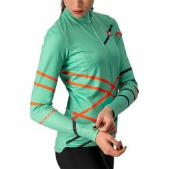 Castelli Diagonal Full Zip Jersey Women's -Castelli Fashion Shop JAGRBRPIDASTBL D4