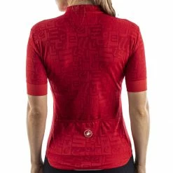 Castelli Promessa Jacquard Jersey Women's -Castelli Fashion Shop RED D1 3