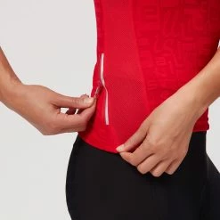 Castelli Promessa Jacquard Bavette Top Women's -Castelli Fashion Shop RED D7 1